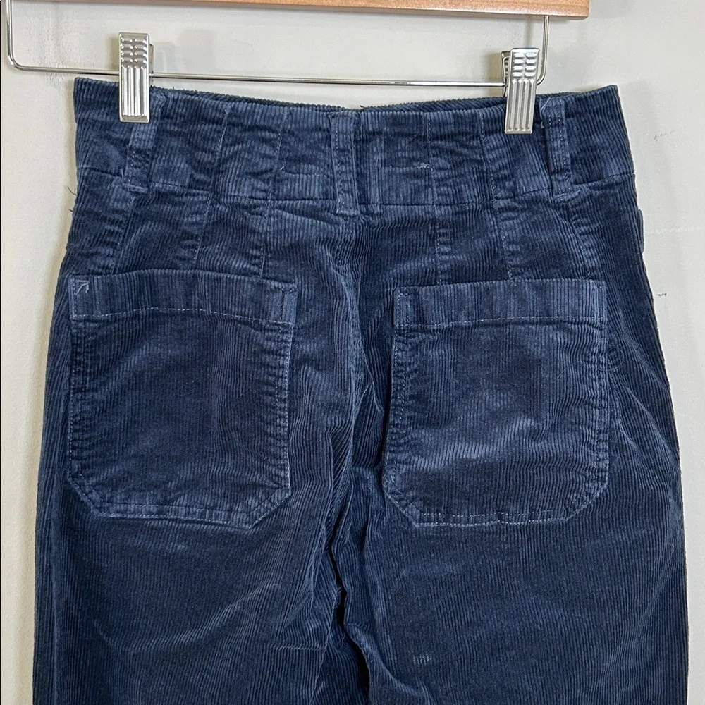 Maeve Corduroy Navy Wide-Leg Pants - Picture 7 of 12